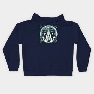 Grey Aliens in a UFO Kids Hoodie